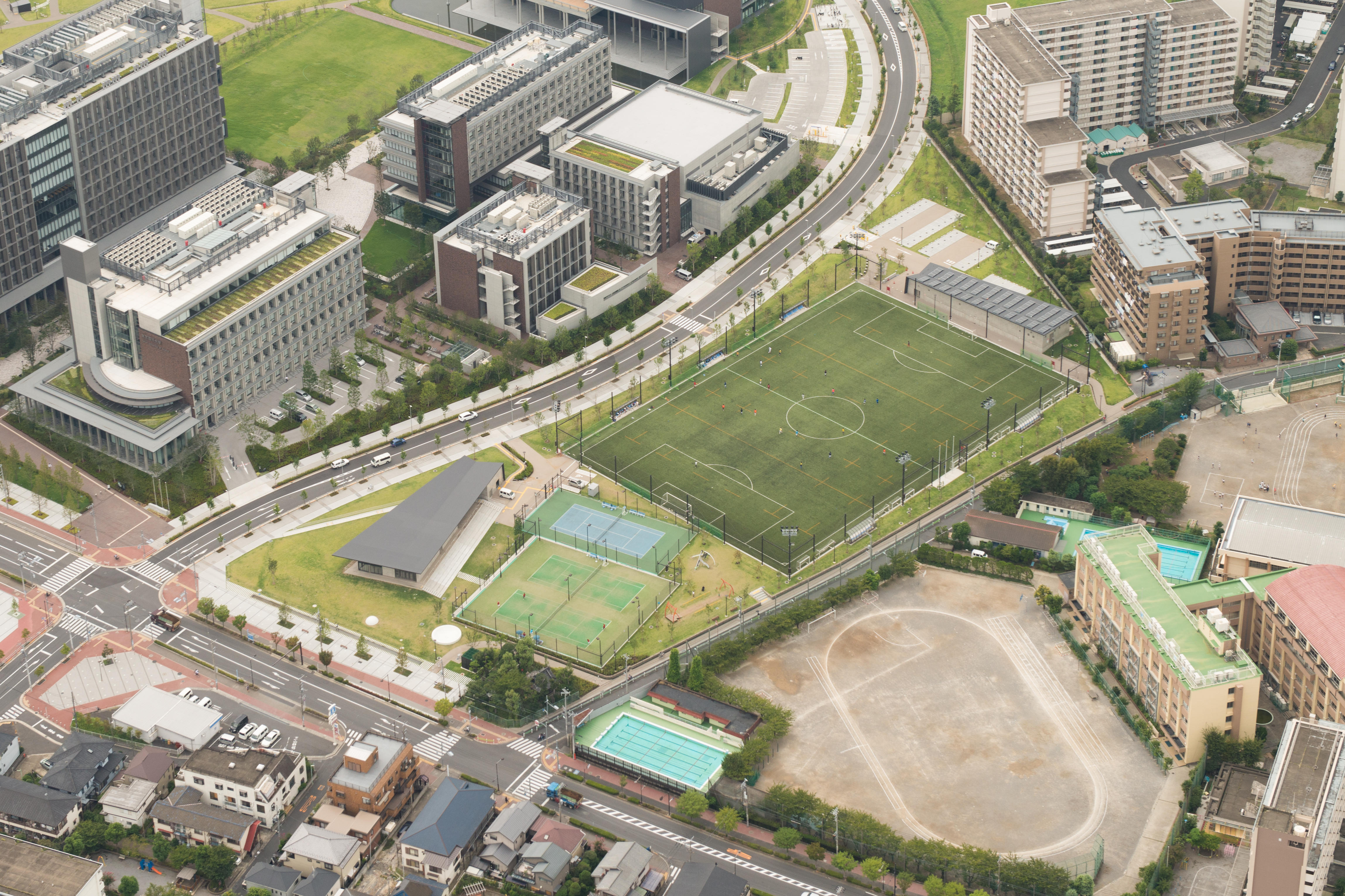 葛飾にいじゅくみらい公園運動場新設工事 施工実績 東亜道路工業株式会社