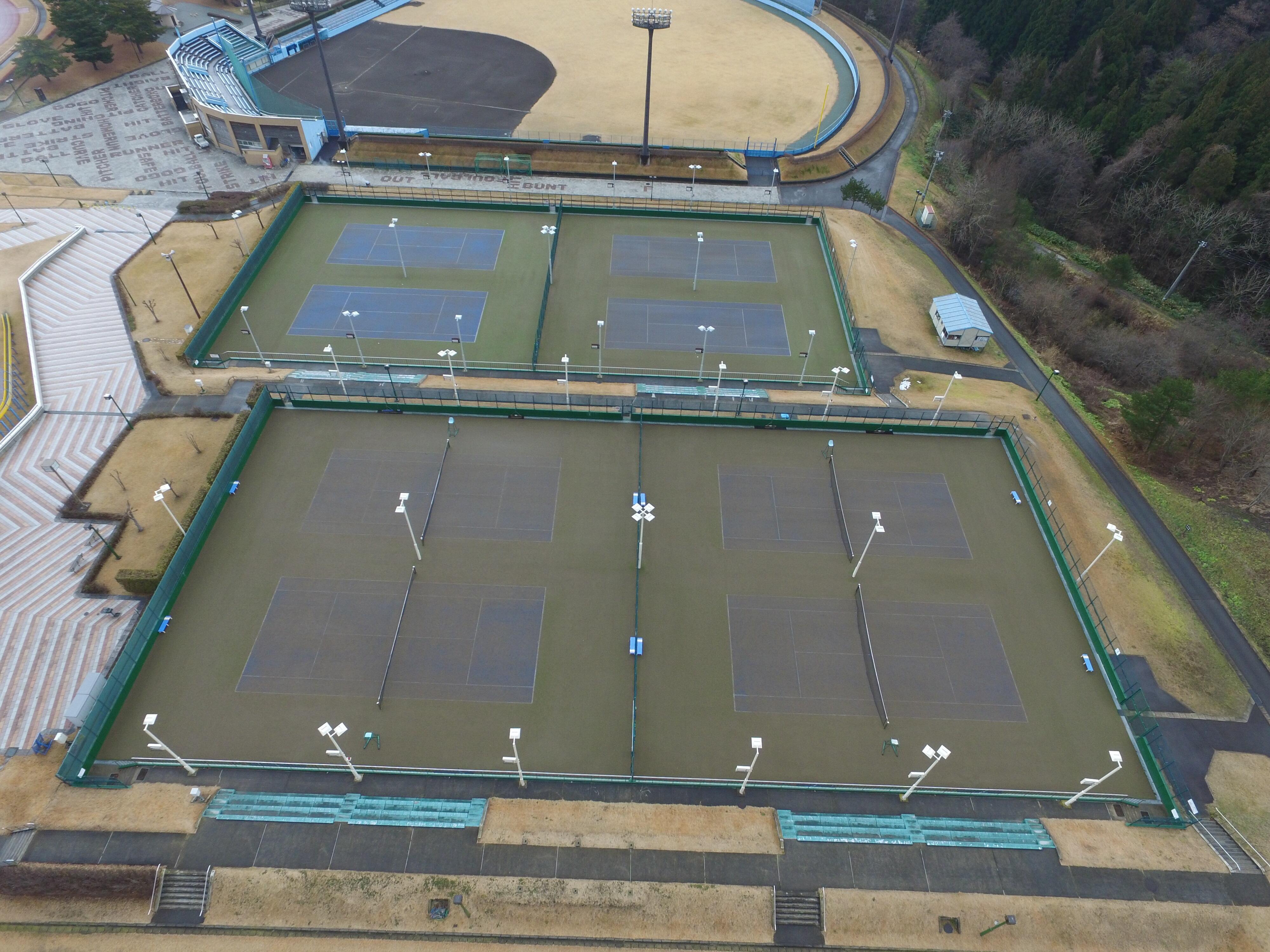 岩手県一戸町総合運動公園テニスコート|施工実績|東亜道路工業株式会社 岩手県一戸町総合運動公園テニスコート|施工実績|東亜道路工業株式会社