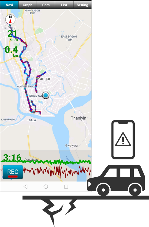 BumpRecorder Simple Road Survey Application 1